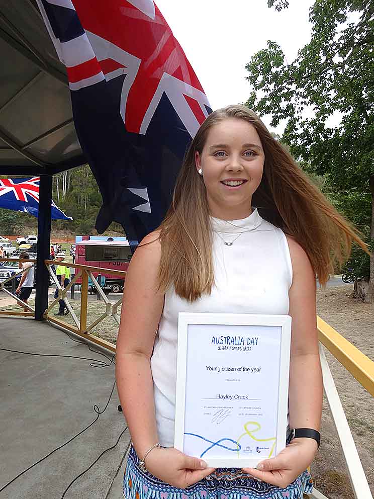 Award ceremony at Henley on Mersey Australia Day Latrobe Council Tasmania