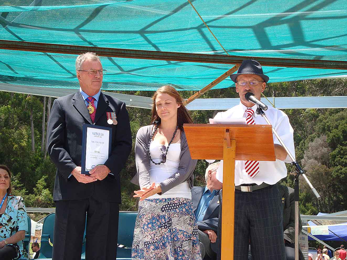 Ceremony at Henley on Mersey Australia Day Latrobe Council Tasmania