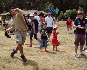 Latrobe Council Henley on Mersey Gumboot throwing competition